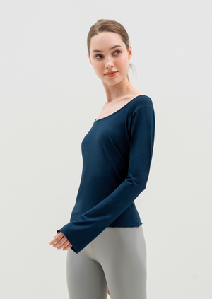 Daphne Long Sleeve Tee Navy